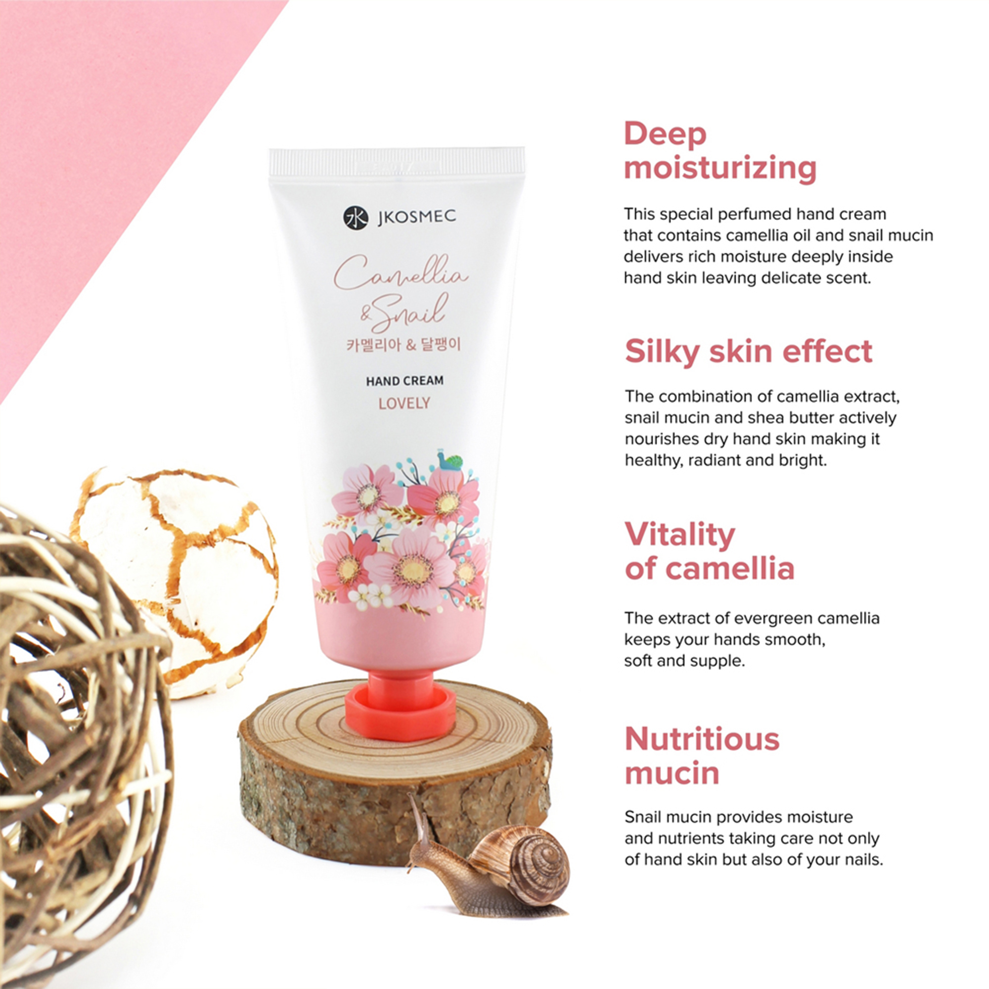 JKOSMEC] Hand Cream Primrose and Snail I Cornflower and Snail I