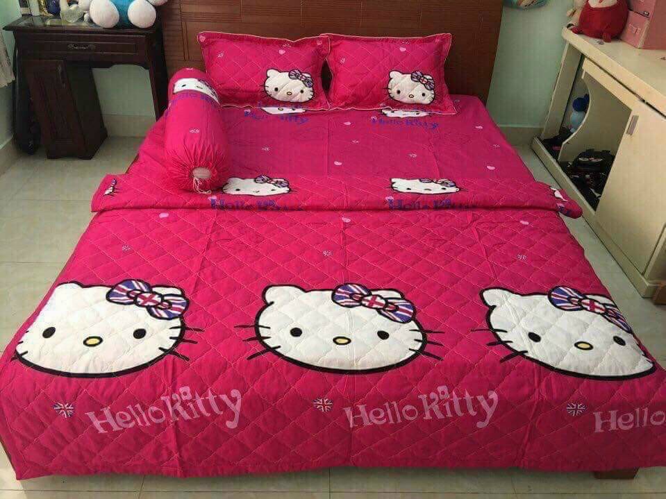 Bộ chăn drap 5 món  cotton poly  (ĐỦ KÍCH THƯỚC) - CÓ QUÀ TẶNG