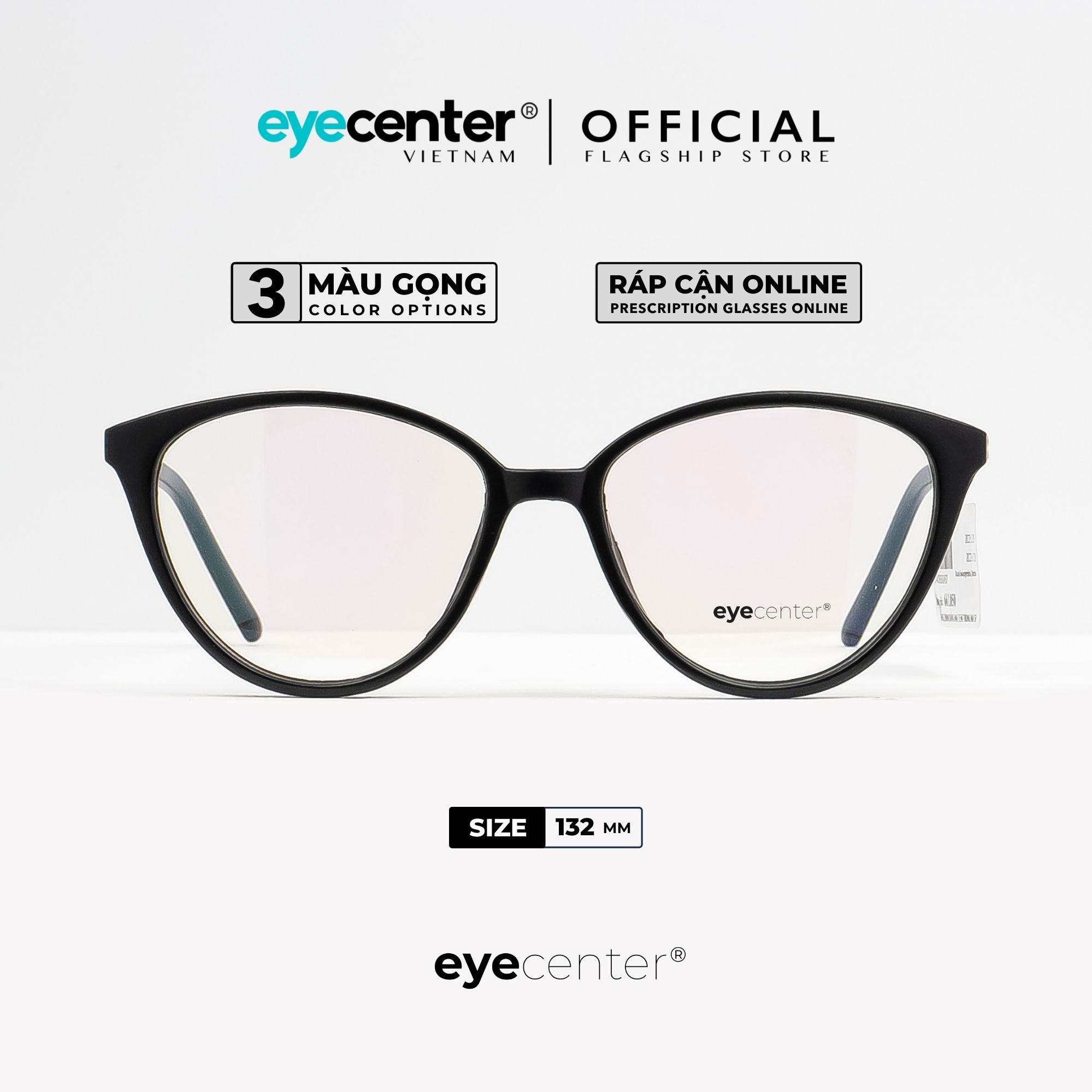 Gọng kính nữ mắt mèo chính hãng EYECENTER K22 nhựa dẻo siêu nhẹ nhập khẩu by Eye Center Vietnam