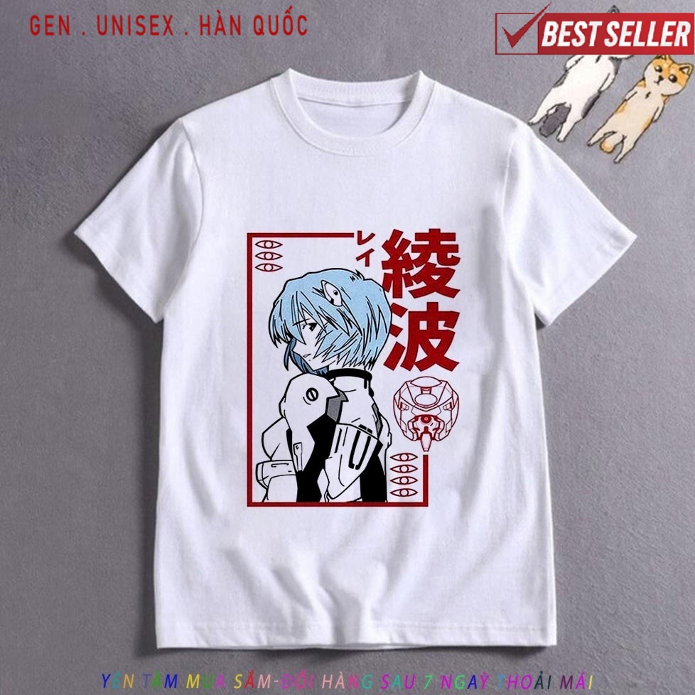 Áo thun Neon Genesis Evangelion Anime độc đẹp ngắn tay