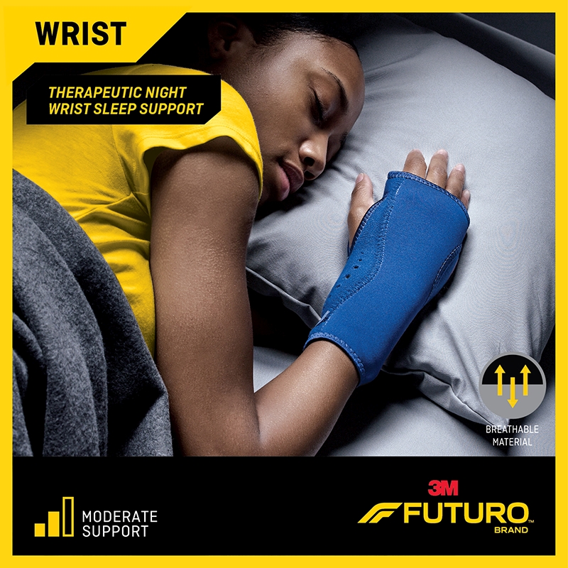 FUTURO™ Night Wrist Support-Supports Injured Wrist, Soft Comfortable, Pain  Relief, Protects