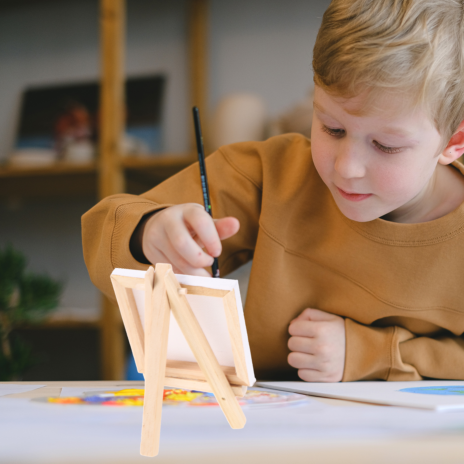 6%20Sets%20of%20Mini%20Stretched%20Canvas%20And%20Easel%20Blank%20Art%20Boards%20Wooden%20Painting%20Board%20For%20Kids%20Drawing,%20Painting%20And%20DIY%20Graffiti%20-%20Image%202