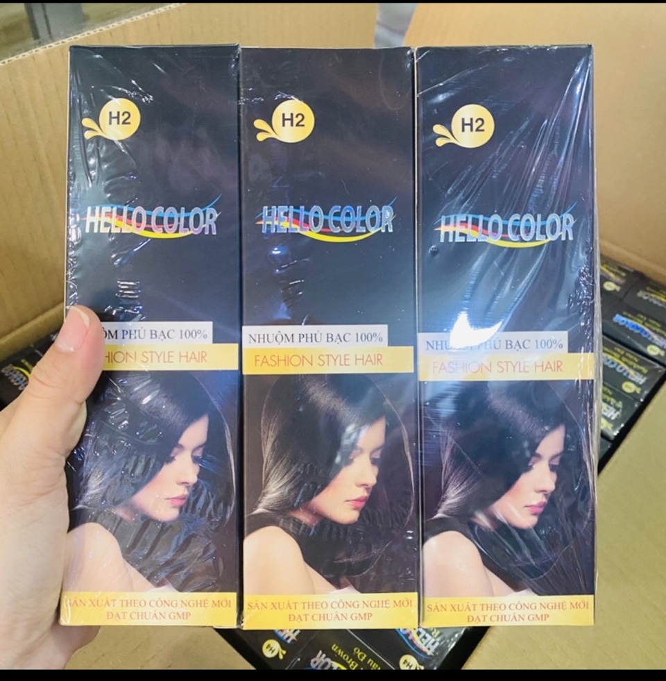 Nhuộm tóc phủ bạc Hello Color 100%