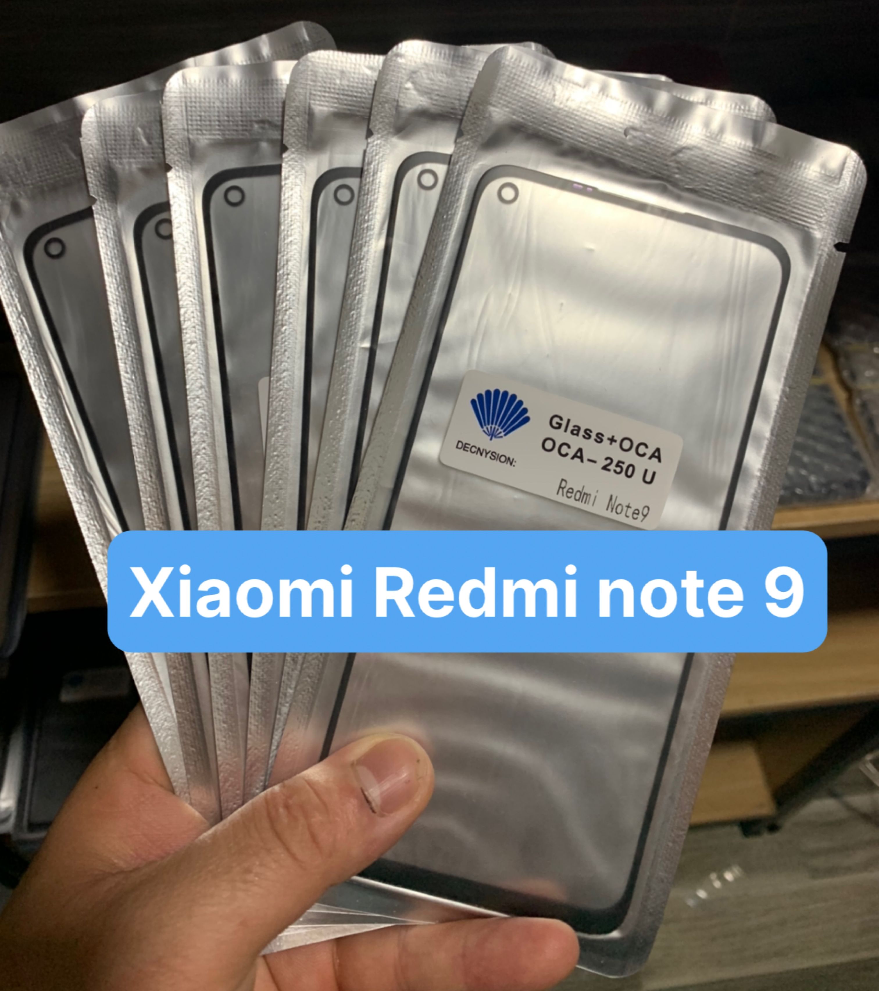 Kính ép màn hình liền keo xiaomi redmi note 9