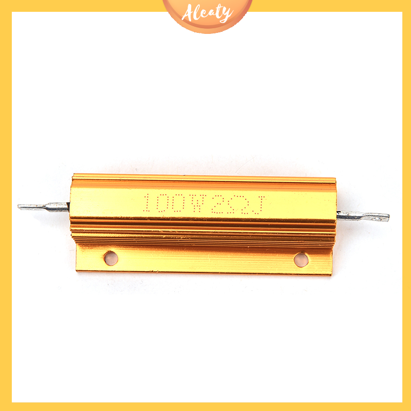 Aleaty💝 1 2 4 8 10 ohm 100w watt vỏ điện nhôm đặt trường hợp wirewound điện trở mới