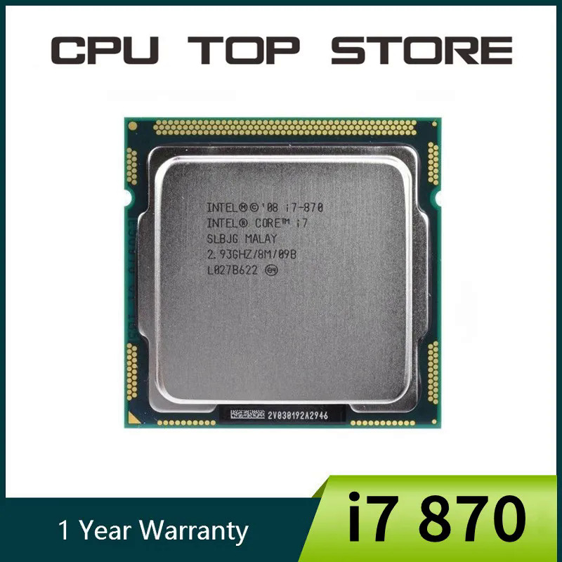 Sử dụng core i7 870 2.93 ghz quad-core l3 8m bộ vi xử lý ổ cắm 1156 cpu slbjg 95w