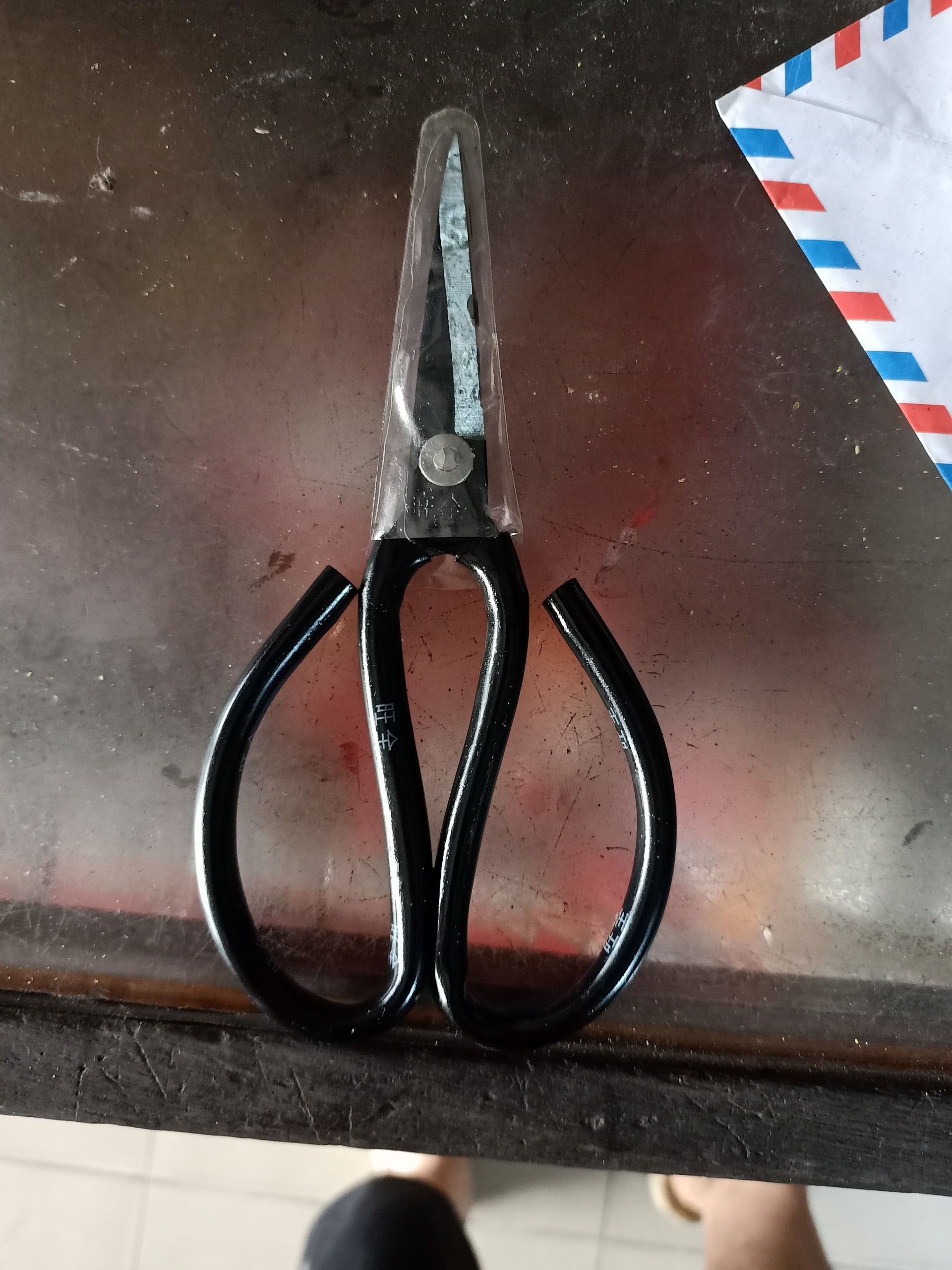 Kéo thép cán da đen a3 nhỏ - mũi kéo dài 6cm