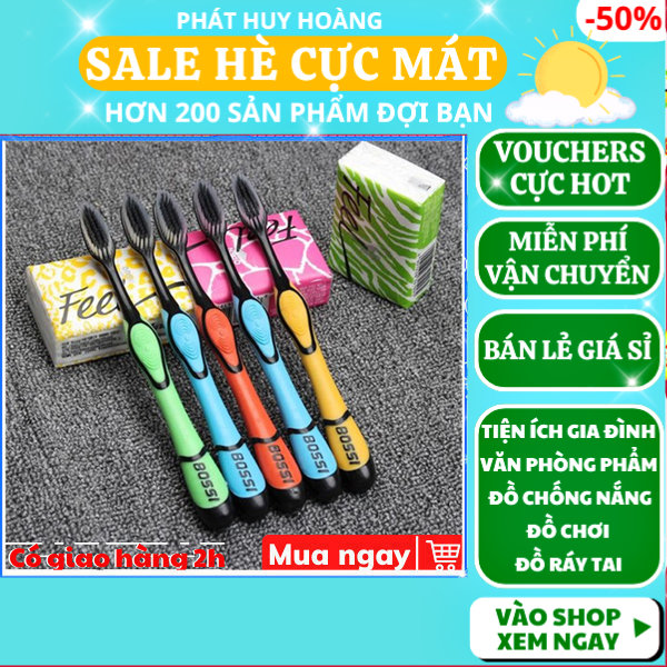 Bàn Chải Đánh Răng Lông Mềm, Bàn Chải Đánh Răng Tốt, Giá Sốc Combo 2 Bàn Chải Đánh Răng Than Hoạt Tính Hàn Quốc,bàn chải đánh răng siêu êm không độc hại - Phát Huy Hoàng