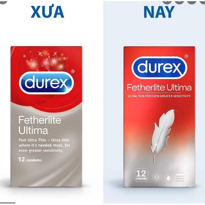 Bao cao su siêu mỏng Durex Fether Ultima NEW , bcs siêu mỏng chống xuất tinh sớm
