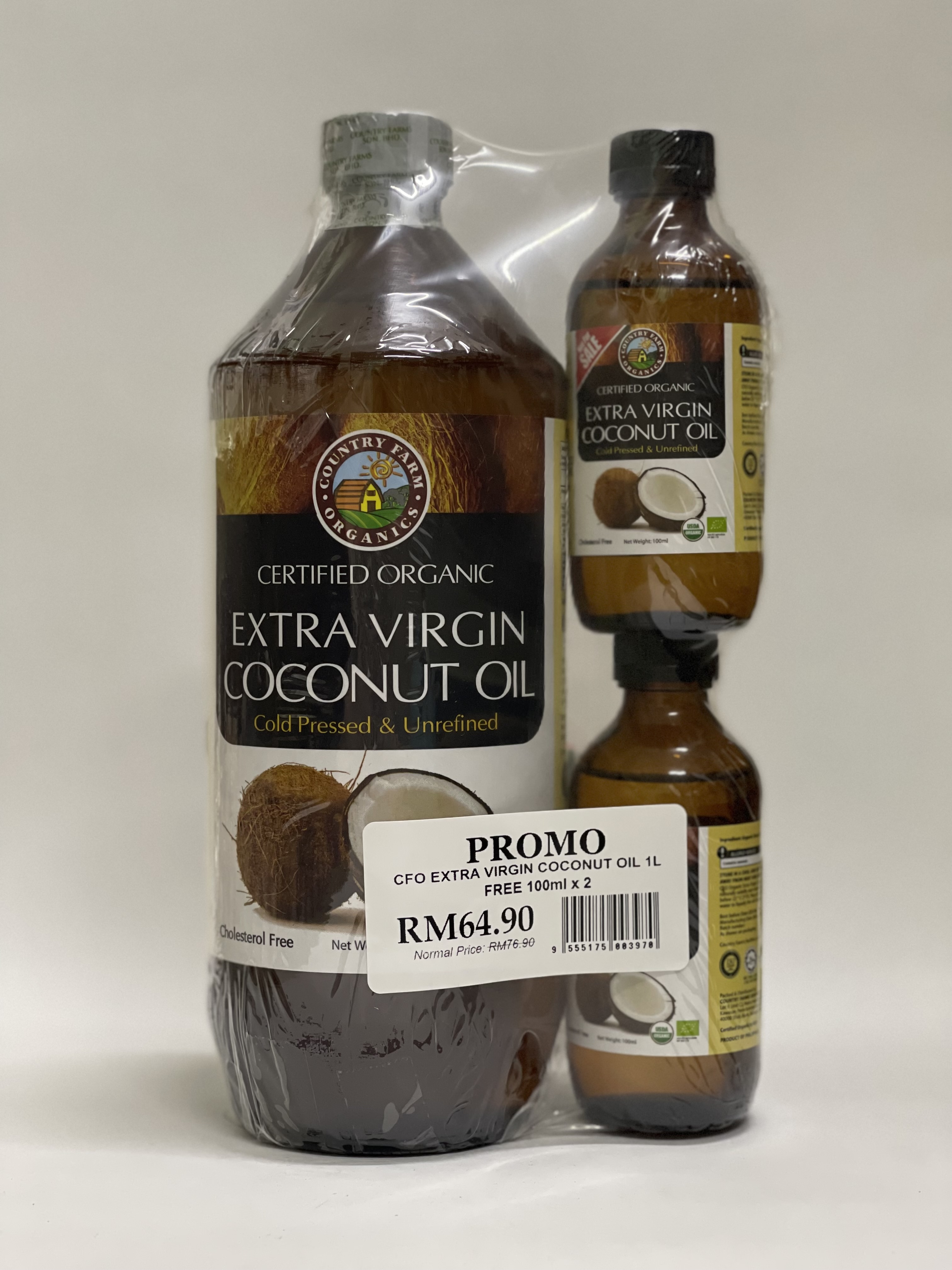 Halal Country Farm Certified Organic Extra Virgin Coconut Oil 1l Free 2x100ml Lazada