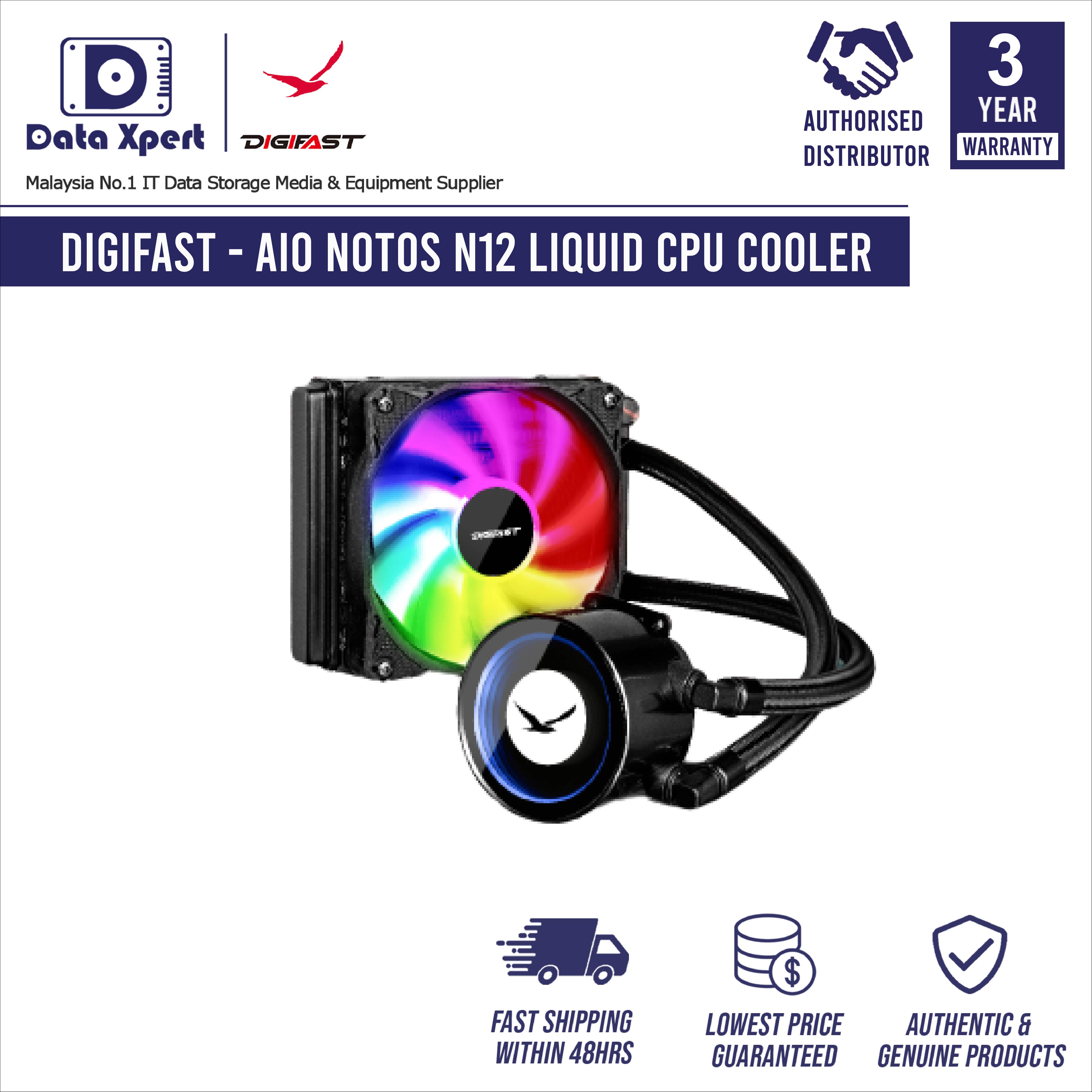 Digifast AIO Notos N12 Liquid CPU Cooler, 120 mm Radiator, ARGB ...