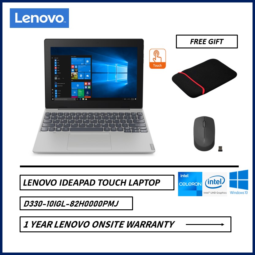 Lenovo Ideapad D330 10igl 82h0000pmj 101 Touch Laptop Mineral Grey Intel N4020 4gb 128gb 8283