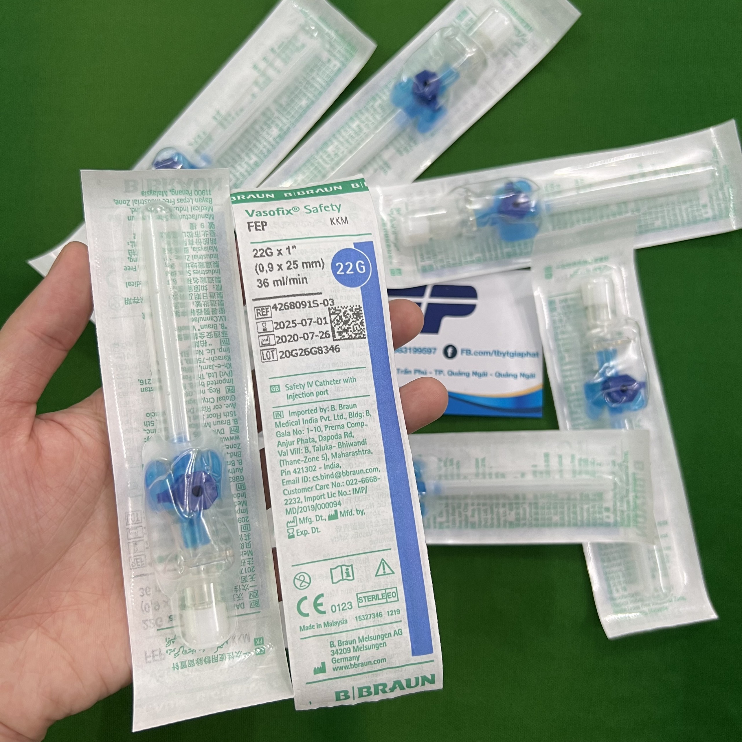 Kim luồn tĩnh mạch an toàn b.braun đức 18g-20g-22g-24g