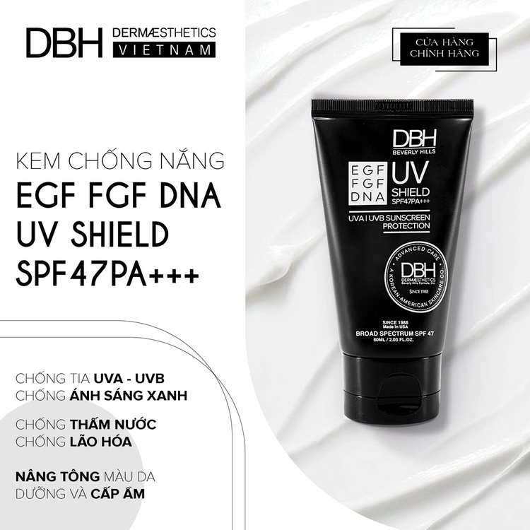Kem chống nắng DBH 60ml Sunscreen Protection UV Shield SPF47 PA +++