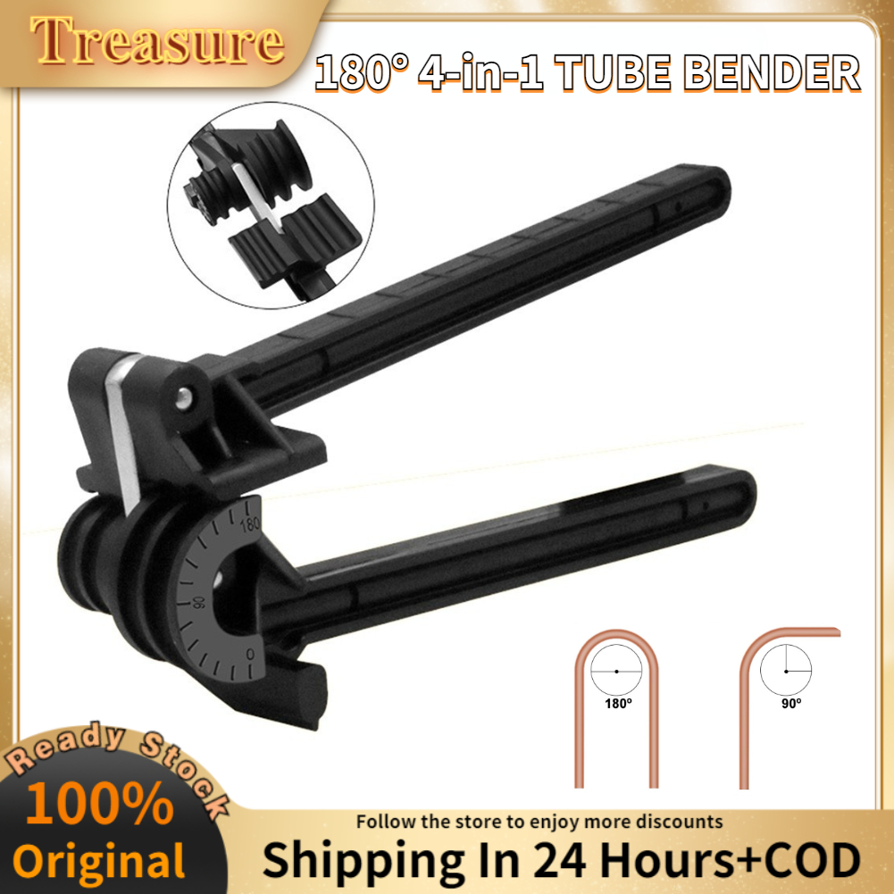 180 Degree Pipe Tubing Bender Four-Slot Combination Multipurpose Pipe Bender Ventilation Systems Tube Bending Tool for Copper