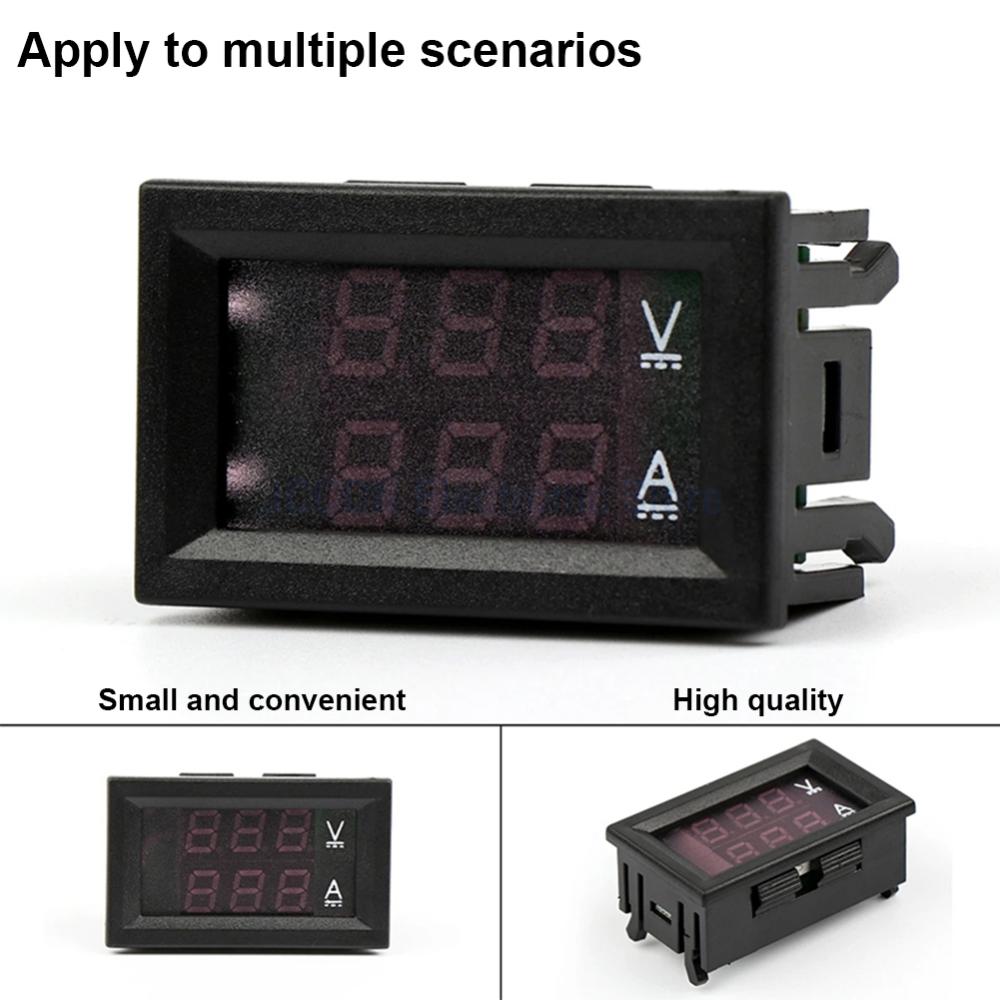 【Original】Digital Voltage Current Meter 0.56inch LED Display 10A 50A 100A Amp Volt Amp Tester High Precision for Home Office