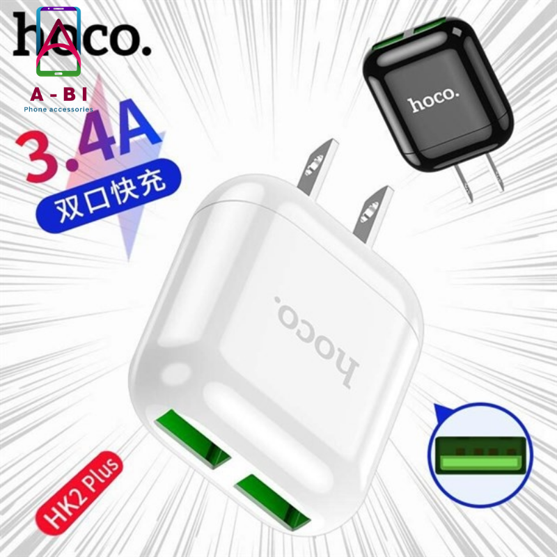 CÓC Sạc Nhanh Hoco HK2 Plus 3.4A 2 cổng USB