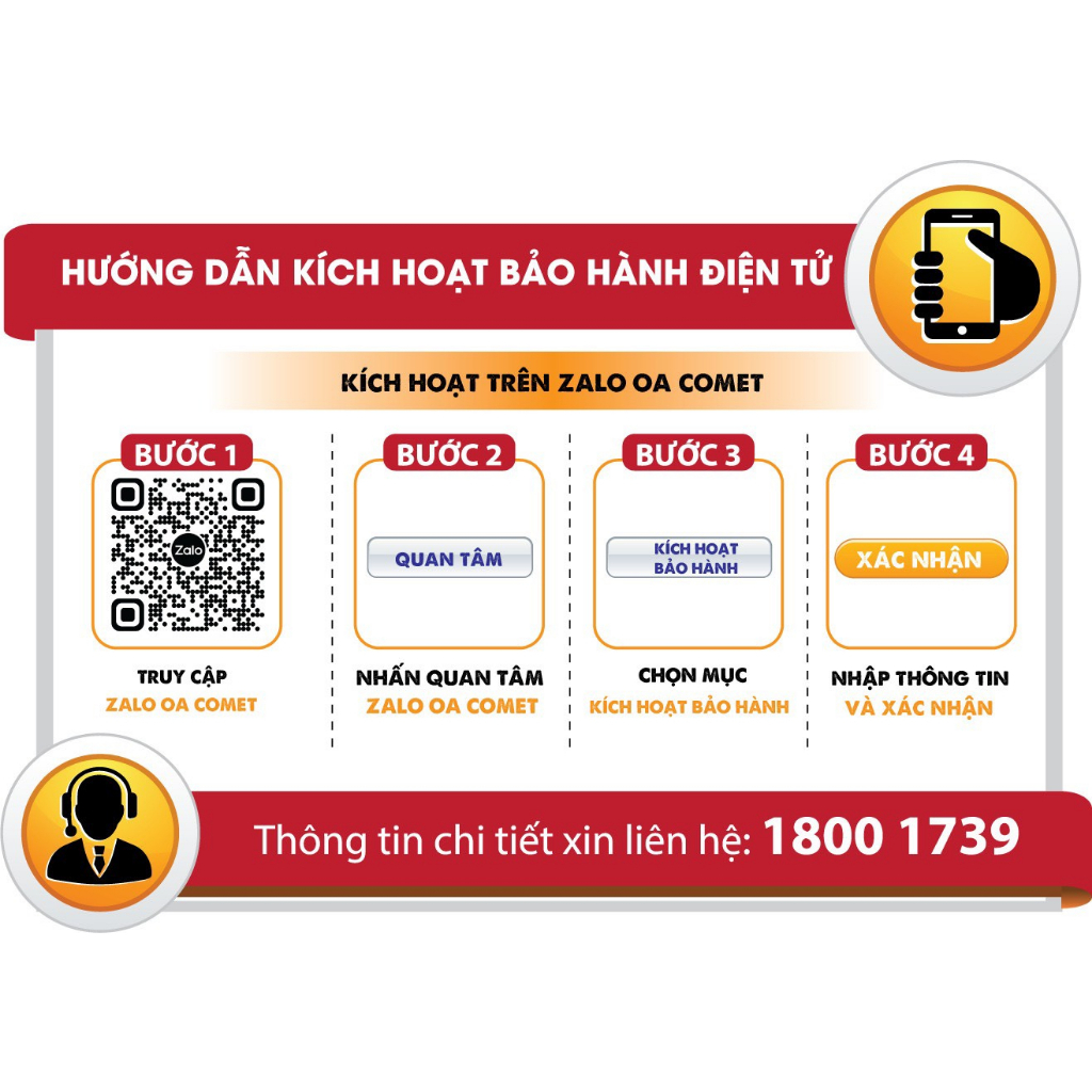 Nồi cơm điện nắp rời 1,8L COMET - CM8021