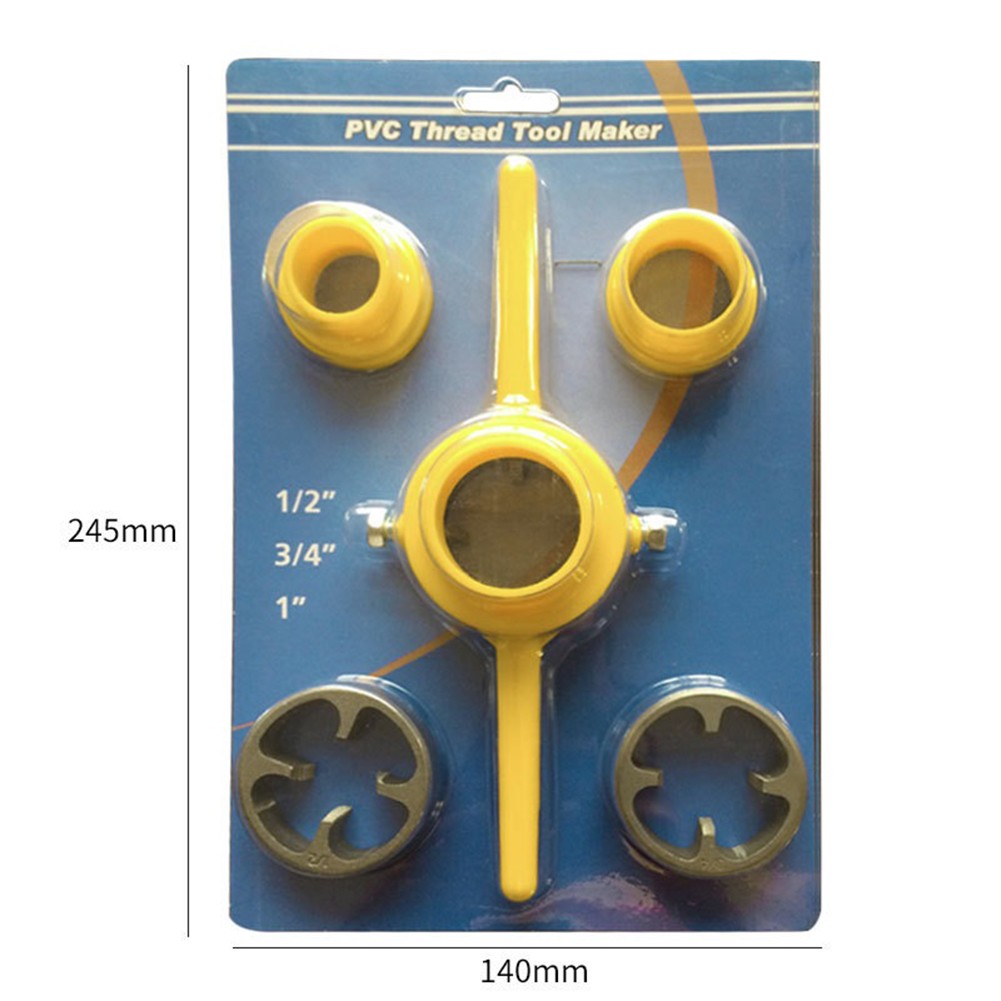 Easy to use 6pcs Manual Pipe Threader Tool for Plumbing PVC Thread Maker