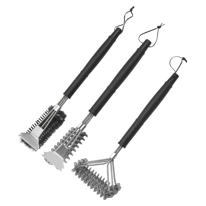 Stainless steel cleaning brushes, kitchen cleaning tools, pot bottoms, decontamination wire brushes, grill grill nets, wire brushes