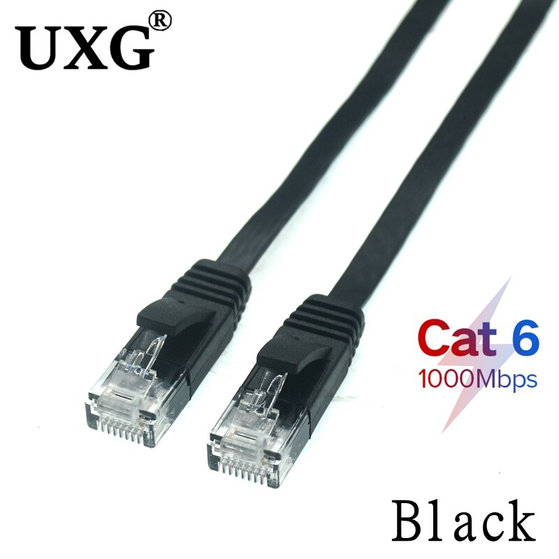 0.2M 0.5M 1M 3M 5M-30M CAT6 Flat Ethernet Cable RJ45 Patch LAN CAT 6 Network 32AWG Cable For Computer Router Laptop Machine Room