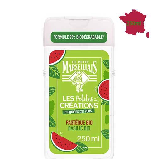 Sữa tắm dưa hấu và húng quế hữu cơ hiệu Le Petit Marseillais 250ml