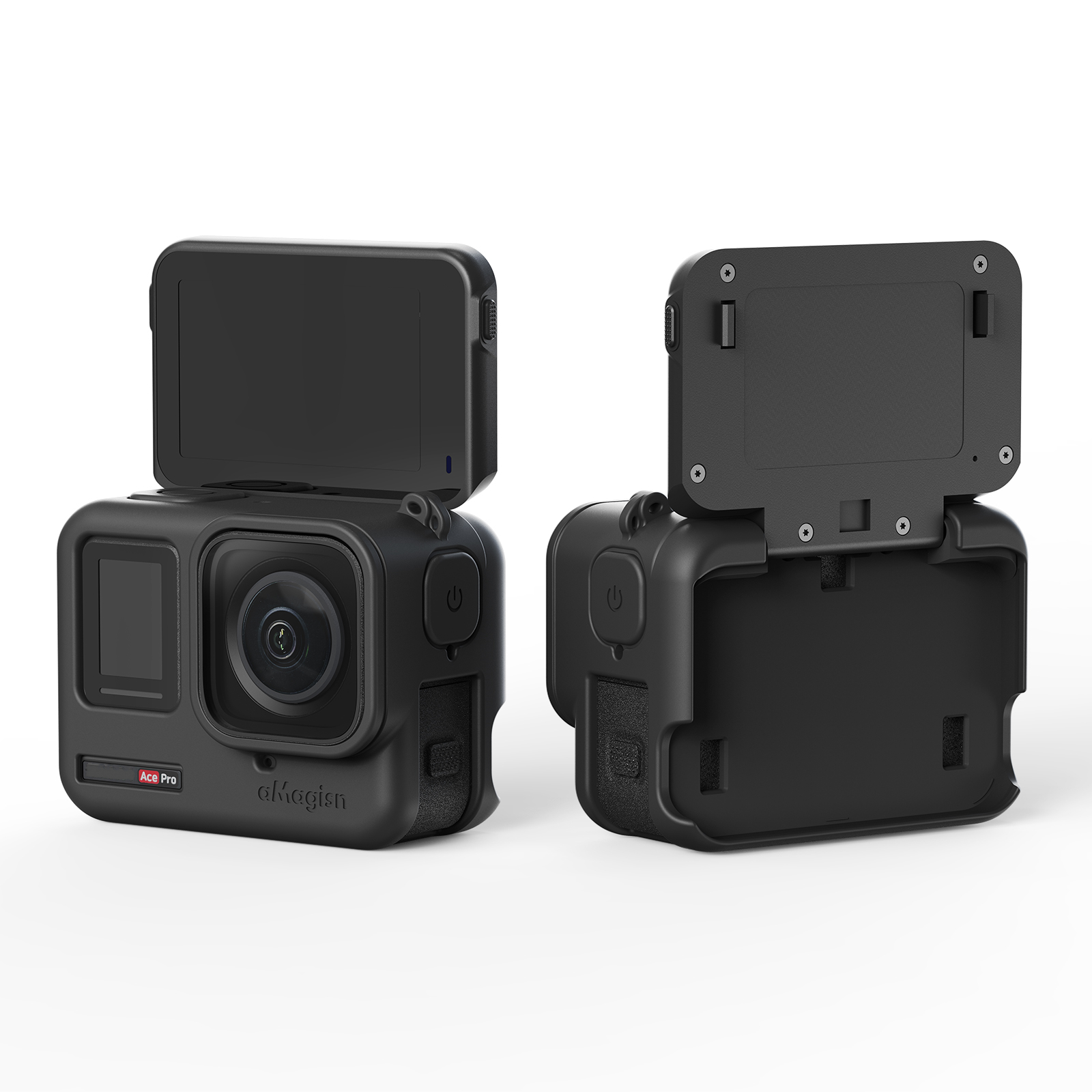 Cho insta360ace Pro/Ace vỏ silicon + nắp đậy ống kính camera thể thao Phụ kiện bảo vệ điện thoại