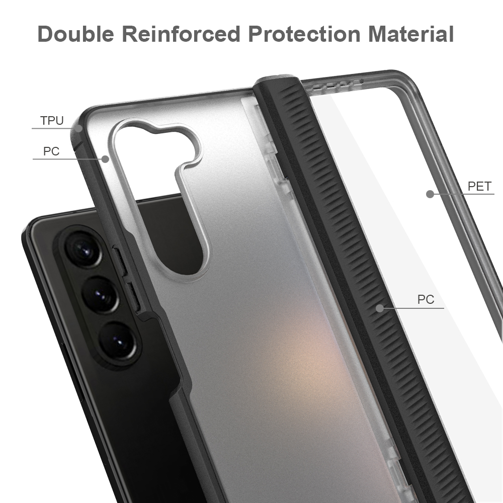 Acrylic TPU + PC Rõ Ràng Bản Lề Kết Nối Trường Hợp Đối Với Samsung Galaxy Z Fold5 Trường Hợp Chống Sốc Drop-Proof Chống-Vân Tay Điện thoại mờ Trường Hợp