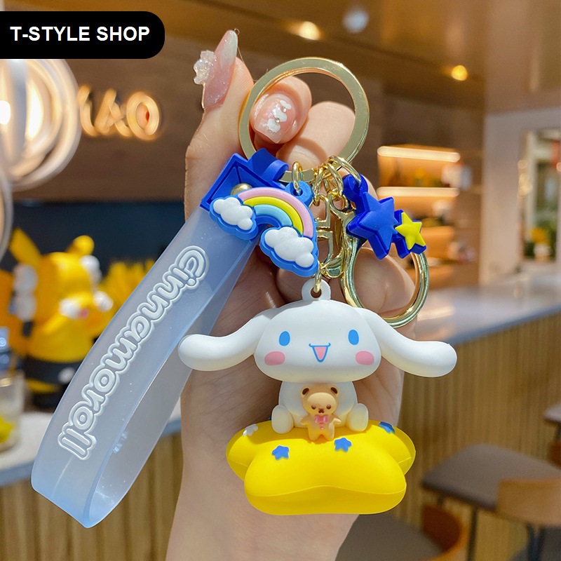 Móc khóa Thỏ trắng cinnamoroll cao cấp khám phá vũ trụ