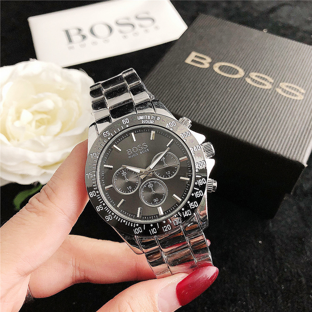 【High-quality】Geneva Style Three-Dial Six-Hour Steel Strap Quartz Watch ...