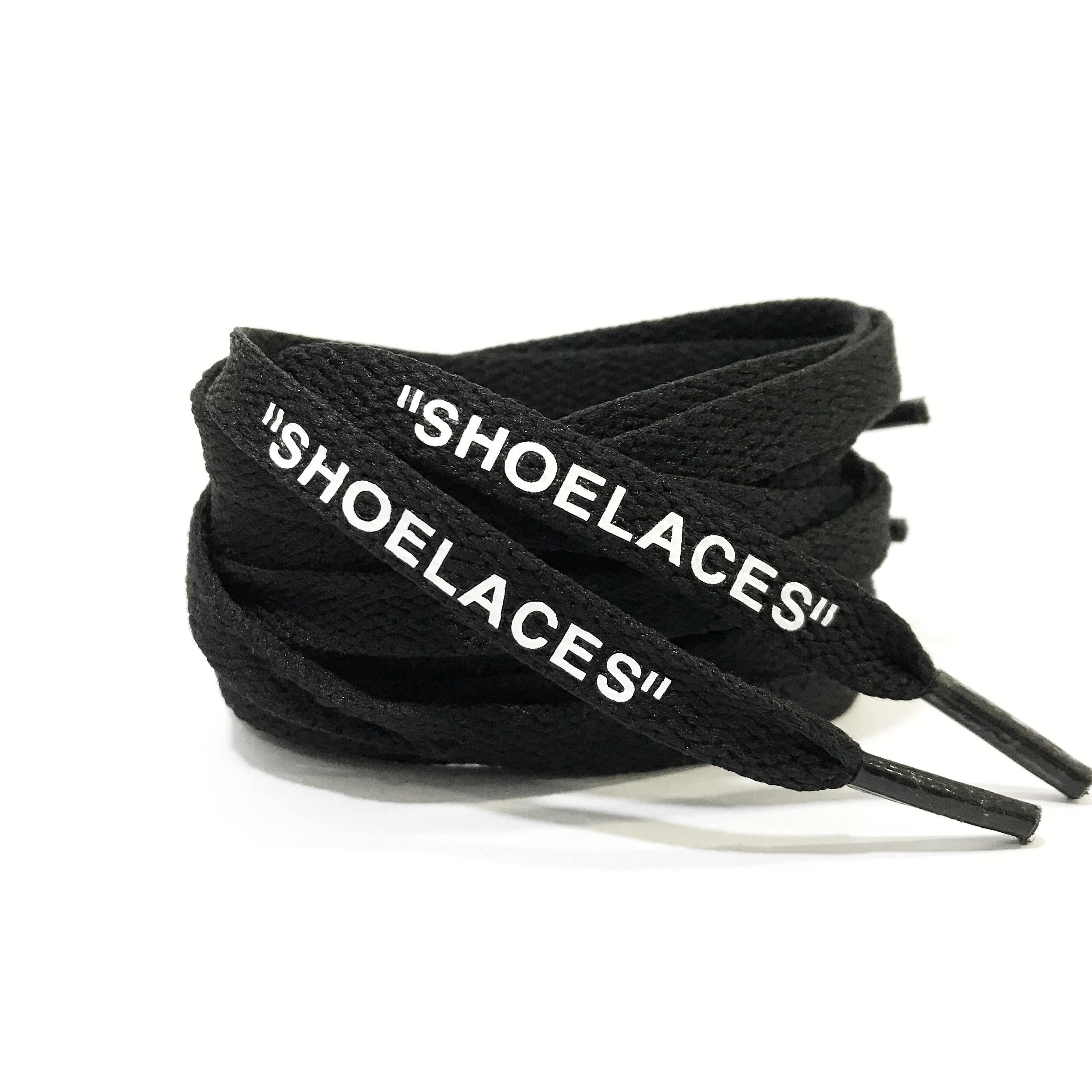 off white black shoelaces