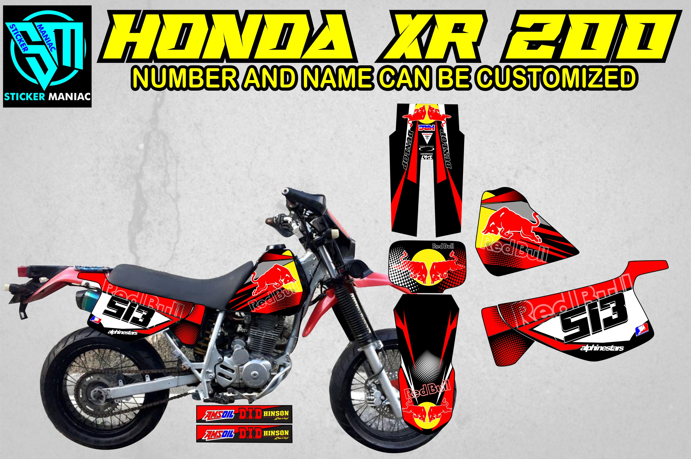 Honda XR 200 full body decals Lazada PH