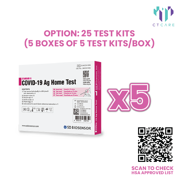 SD BIOSENSOR Standard Q AG Home Test Antigen Rapid Self Test (ART) Kit