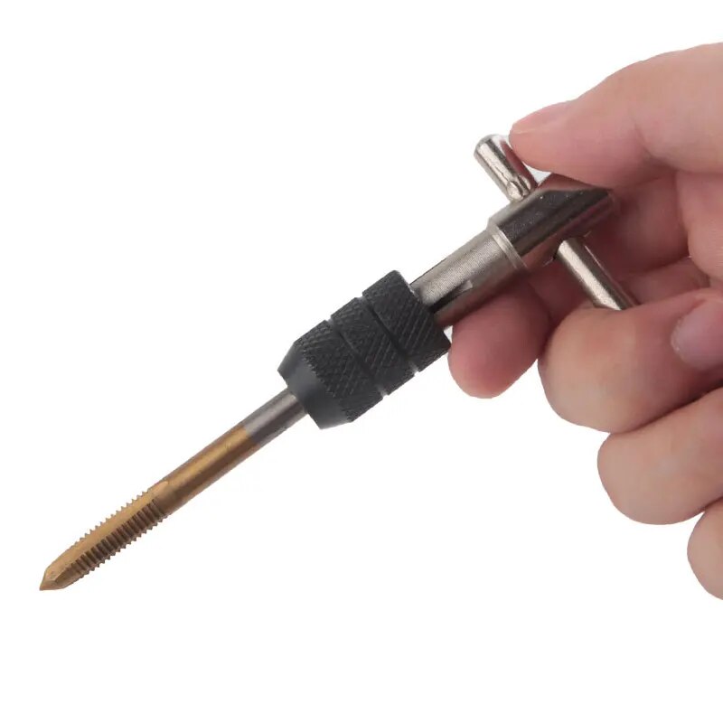 [p1p1589] T-handle Reversible Single Tap Wrench Tapping Threading Tool M3-M8 Screwdriver Tap Holder Hand Tool