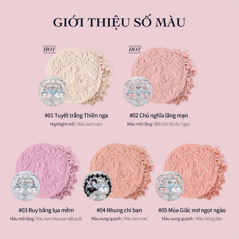 (Có sẵn) Phấn Má Hồng Thiên Nga Flower Knows 5g