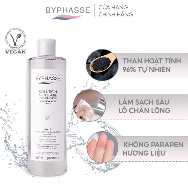 Nước Tẩy Trang, Làm Sạch Sâu Dành Cho Mọi Loại Da Và Da Dầu Byphasse Solution Micellaire