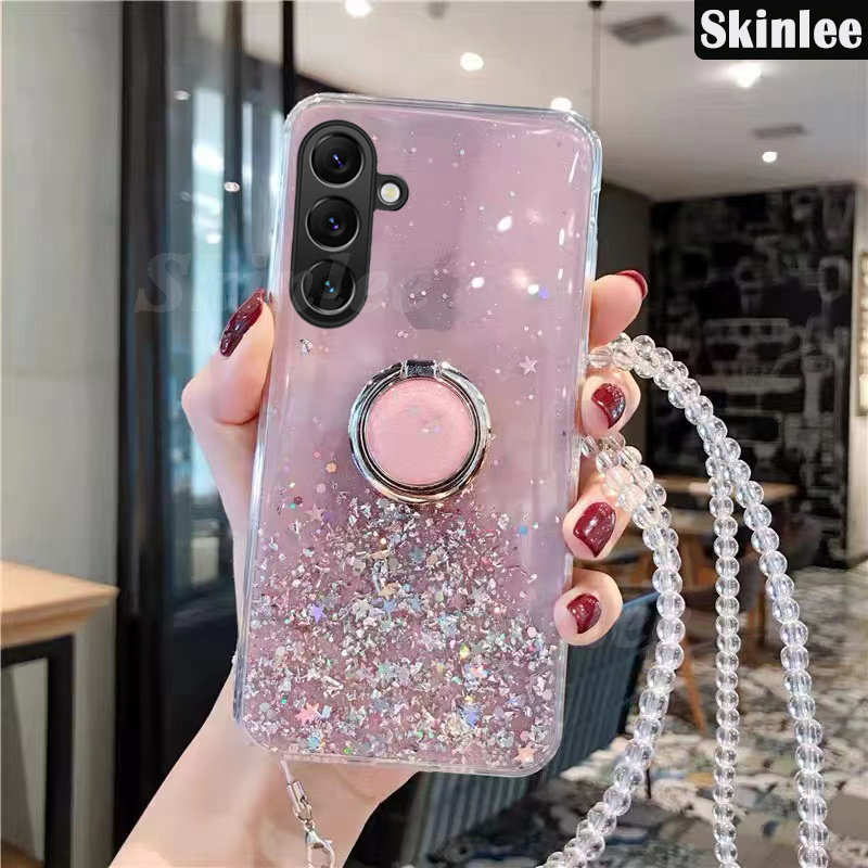 Phone%20case%20For%20Galaxy%20A16%20Back%20cover%20Glitter%20Starry%20Sky%20Bling%20Ring%20Lanyard%20Shiny%20Transparent%20Holder%20Stand%20Girls%20Soft%20Cover%20For%20Samsung%20Galaxy%20A16%20Cover%20cases%20-%20Image%202