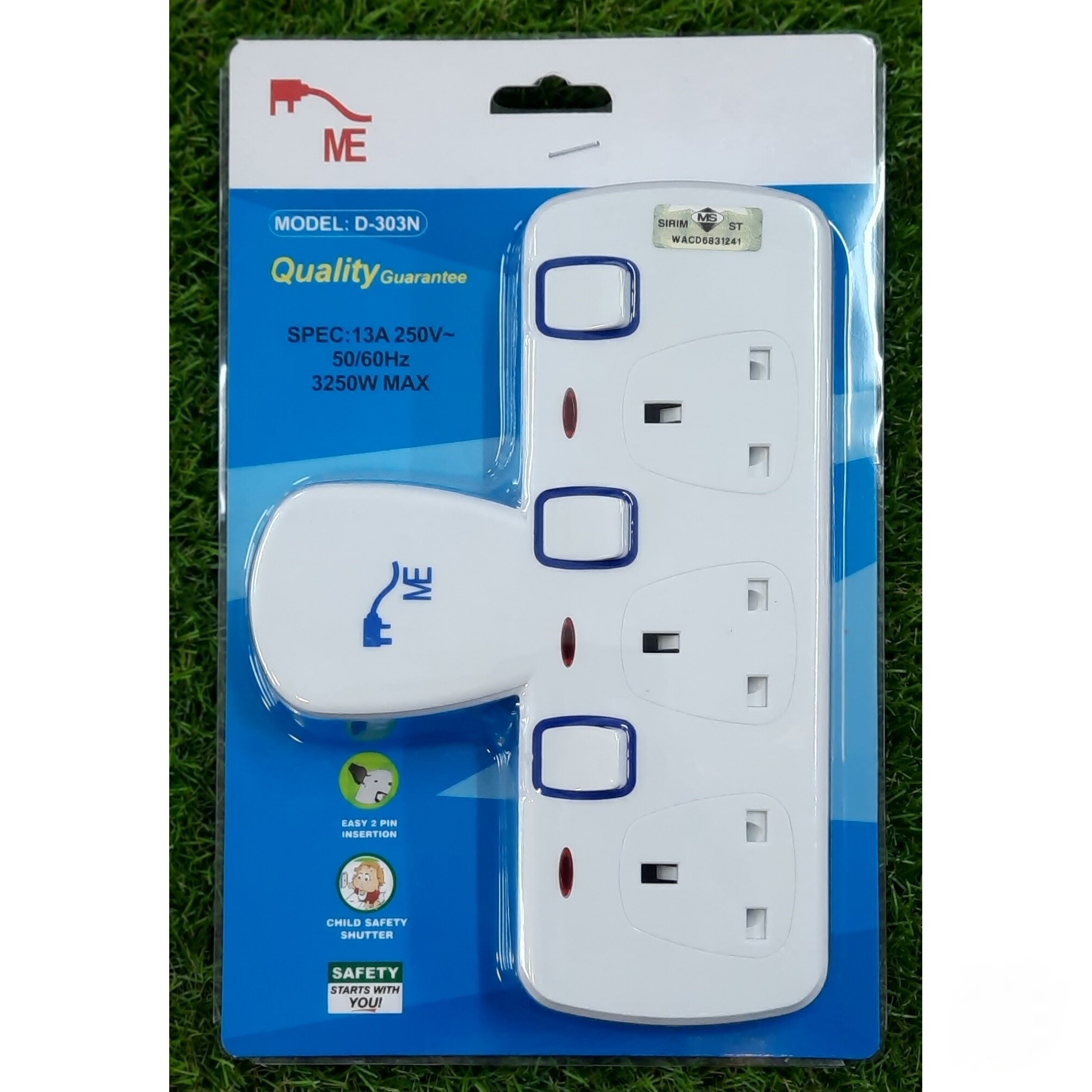 ME Wall Extension Plug Socket TAdaport Extantion Multiple Wall Socket