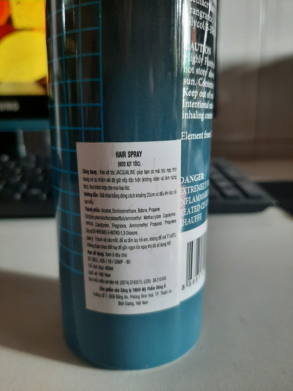Keo Xịt Tóc Jacqualine Hair Spray Đen 400ml