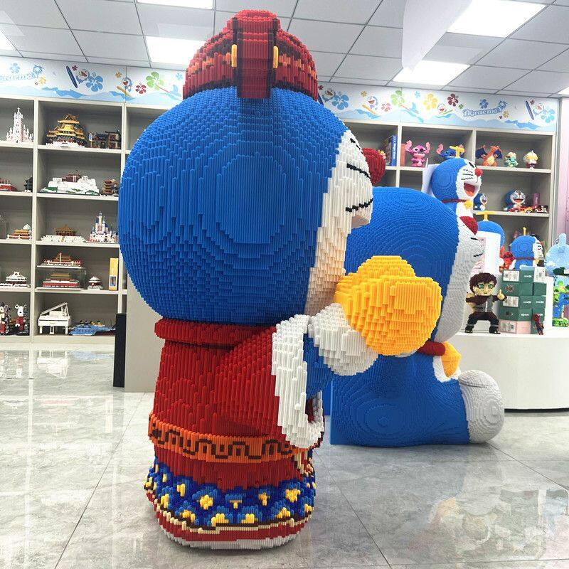 Mô hình lắp ghép 3D thần tài, Doraemon thần tài