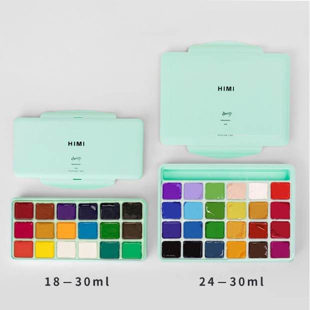 Màu Gouache HiMi dạng thạch bộ 24 màu