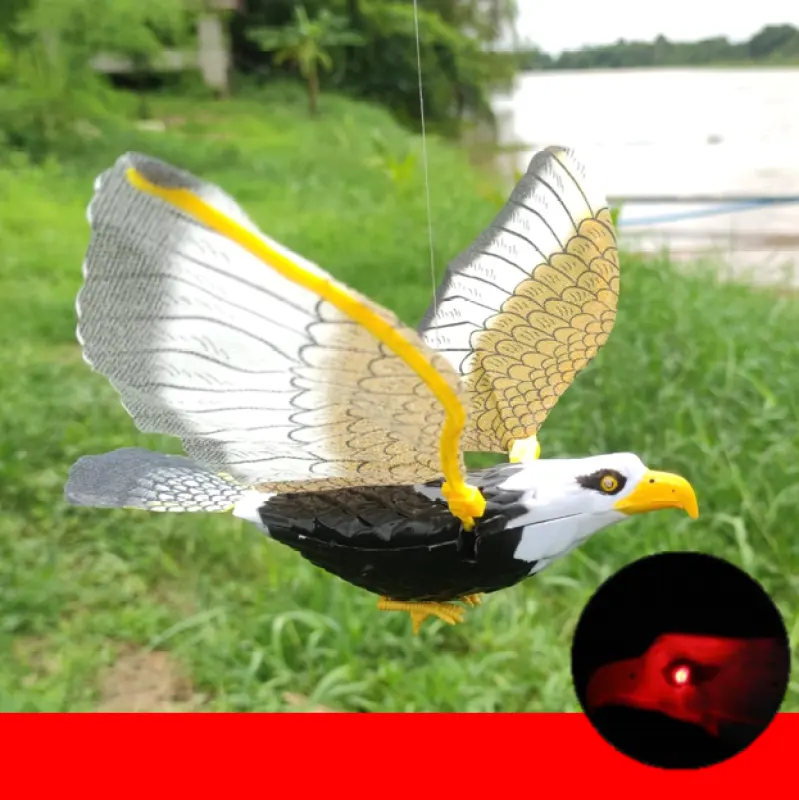 ภาพสินค้า( เร็ว1วัน) นกใส่ถ่าน ปีกขยับได้ นกมีเสียง นกเหยี่ยว ไล่นก มีไฟแดงที่ตา และรุ่นบินได้อย่างเดียว นกแก้ว อุปกรณ์ครบชุด จากร้าน Plaitahngshop2020 บน Lazada ภาพที่ 7