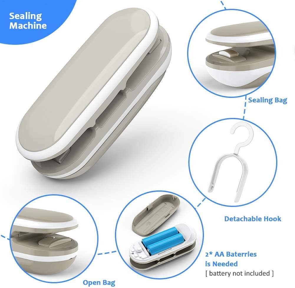 Tools Hand Pack Machine Snacks Food Small Fruit Mini Clip Sealing Machine 1 Sealing Pressure Preservation Heat Sealing Portable. 