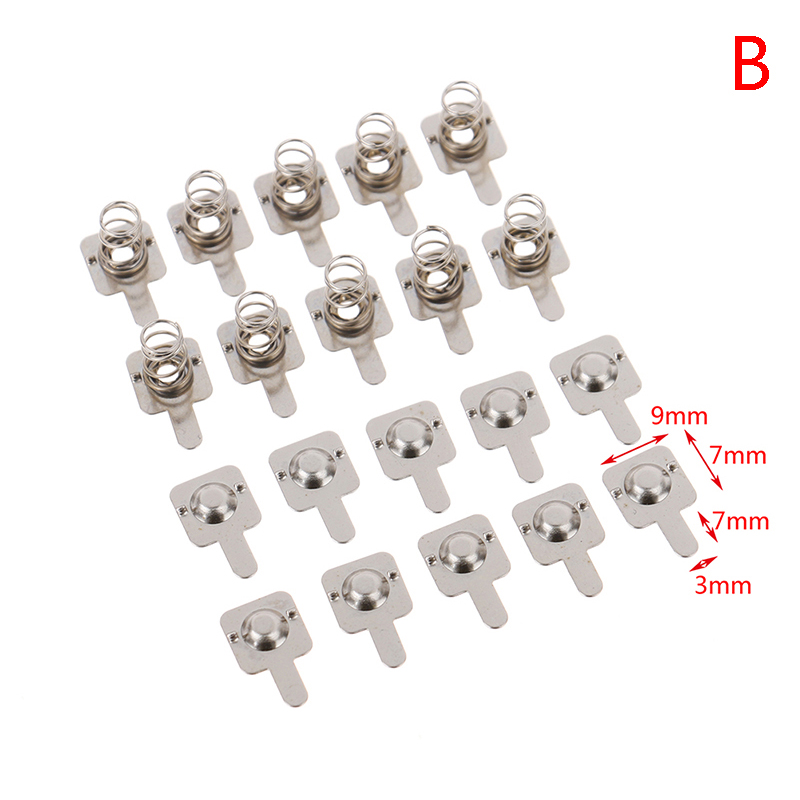 bo 10pair Replacement Metal Batteries Spring Contact Plate Silver For AAA Batterie