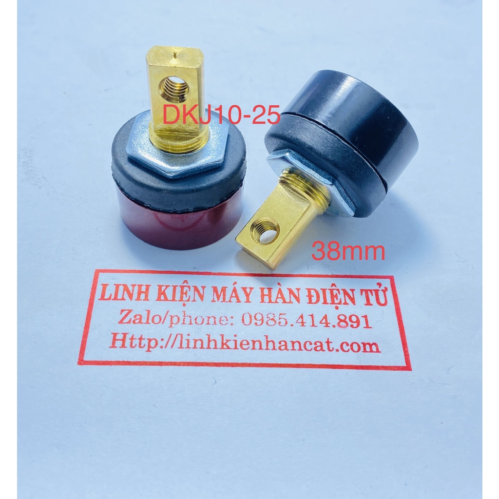 Giắc nối bắt ốc dkj10-25 dài 38mm