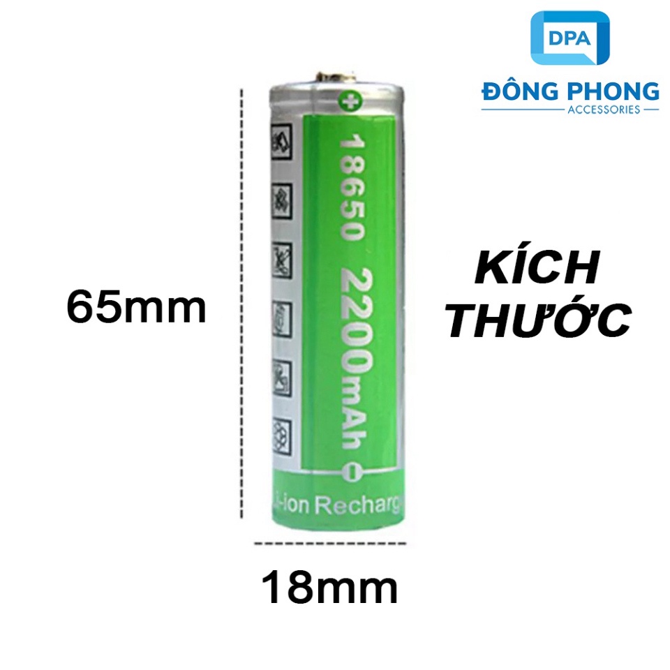 Pin Sạc 18650 4.2V 2200mAh Lithium-ion HHTC