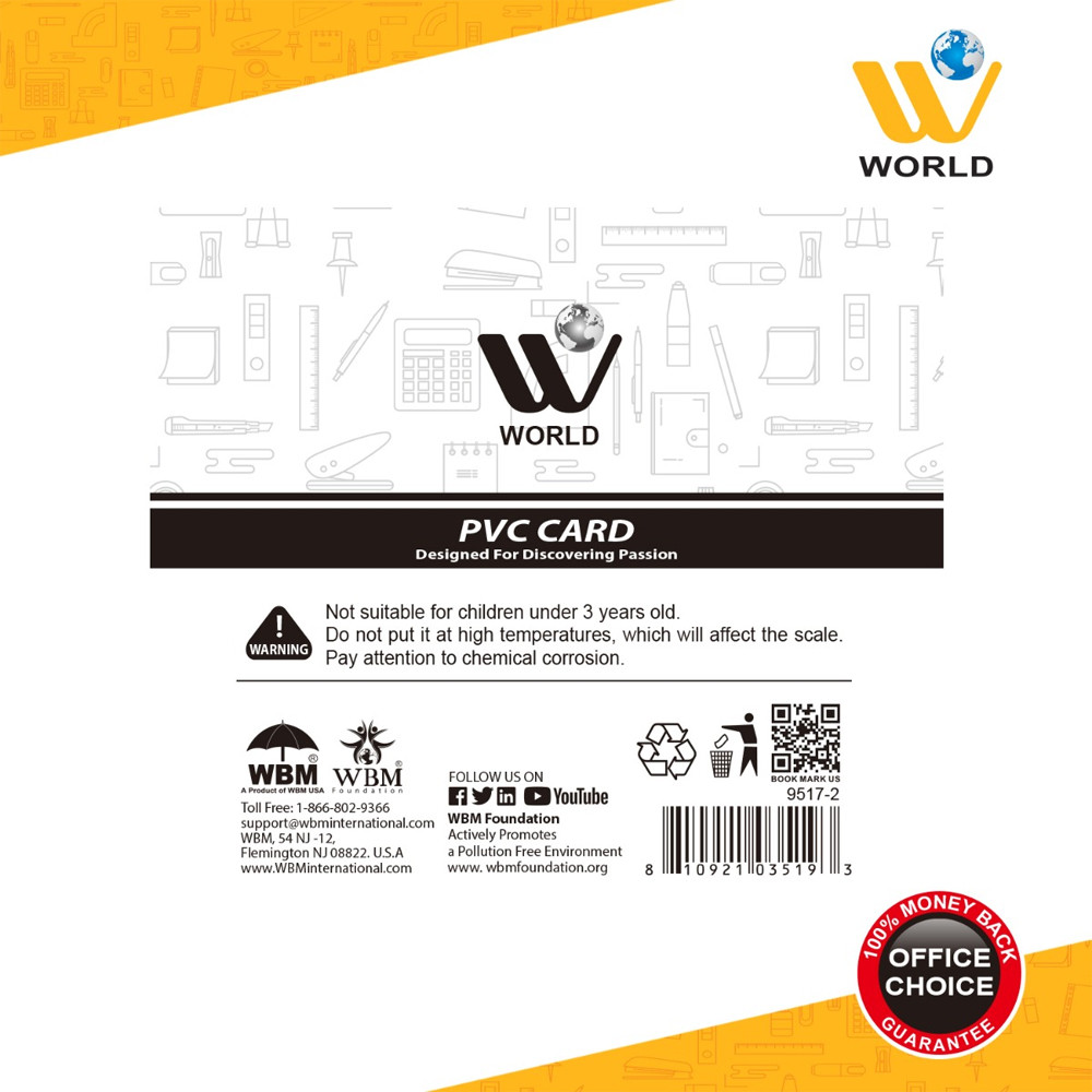 WBM Card Holder, PVC Cards, Transparent Exhibition Cover - 12Pcs. 