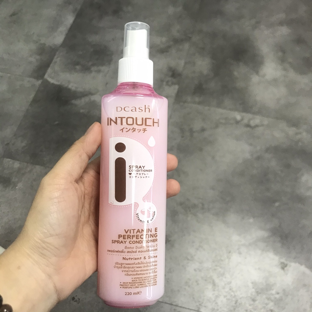 Xịt dưỡng tóc dcash intouch keratin & hyaluron / vitamin e perfecting - chai dưỡng tóc 220ml