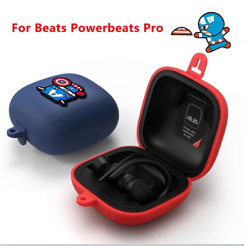 Phim Hoạt Hình Marvel Tai Nghe Trường Hợp Bìa Cho Beats Powerbeats Pro Silicone Tai nghe bluetooth Bảo Vệ Bìa