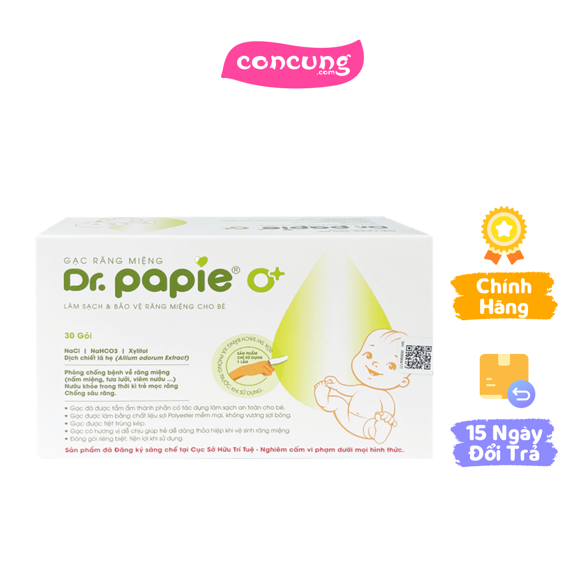 Gạc răng miệng Dr.Papie 30 miếng/ hộp